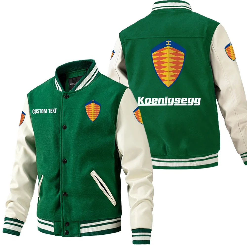 koenigsegg leder baseballjacke fr auto fans rmel mit all over print personalisierbar mit wunschname car1801112124 grn
