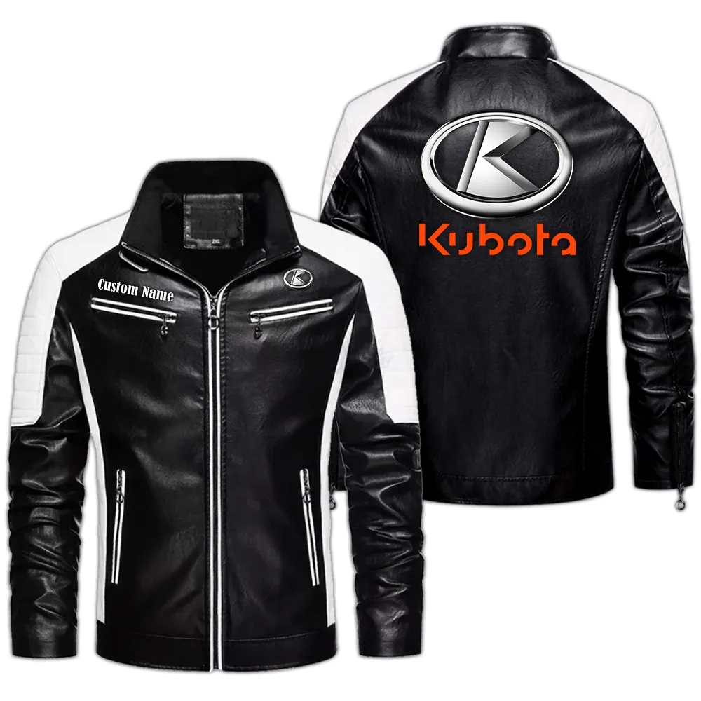 kubota custom herren lederjacke fr autoliebhaber perfektes geschenk mit namen car0401022192 schwarz tnvsv