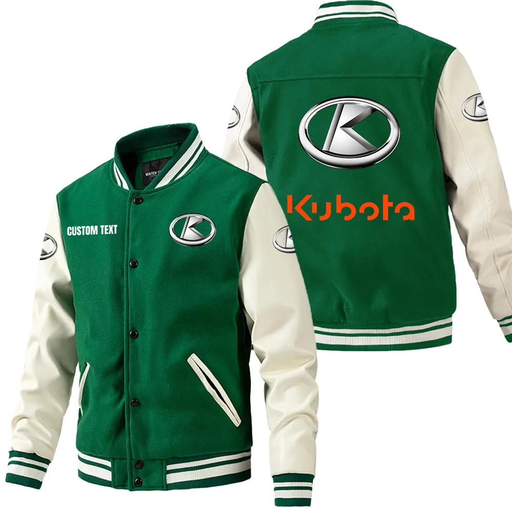 kubota leder baseballjacke fr auto fans rmel mit all over print personalisierbar mit wunschname car1801112127 grn lcvs4