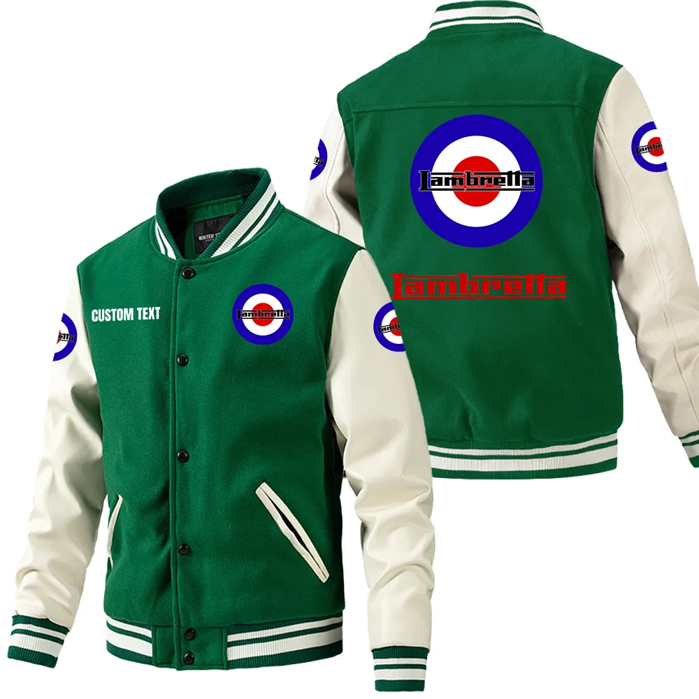 lambretta leder baseballjacke fr auto fans rmel mit all over print personalisierbar mit wunschname car1801112128 grn lfjst