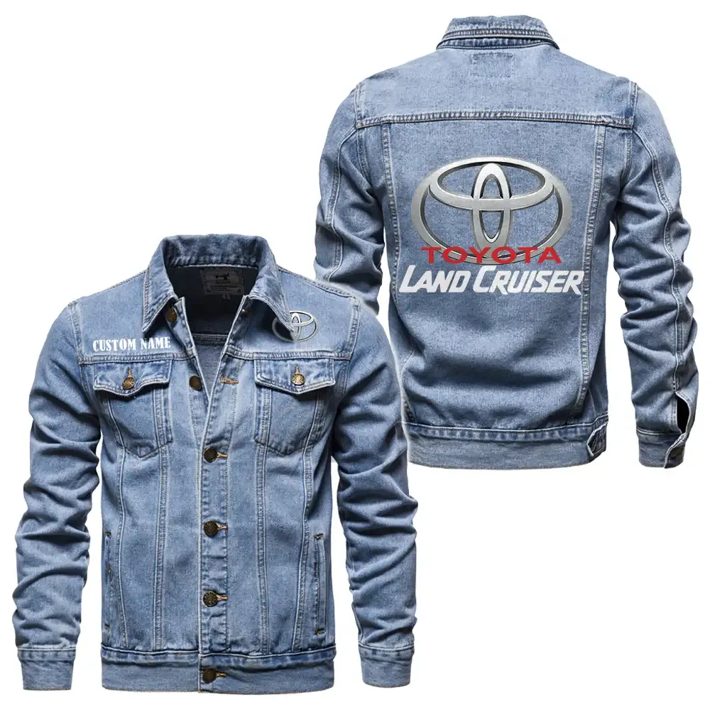 land cruiser jeansjacke fr auto fans vintage stil mit wunschname personalisierbar car1901132173 hellblau 3kvgs