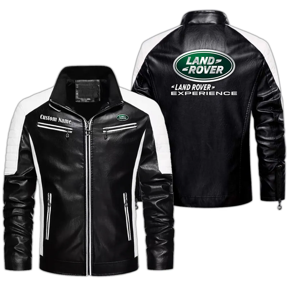 land rover custom herren lederjacke fr autoliebhaber perfektes geschenk mit namen car0401022201 schwarz zypzd