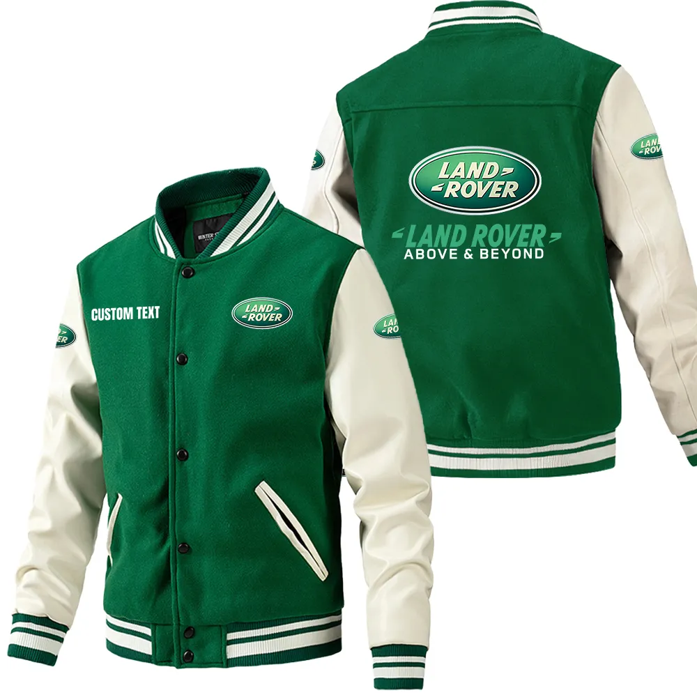 land rover leder baseballjacke fr auto fans rmel mit all over print personalisierbar mit wunschname car1801112133 grn vh0po