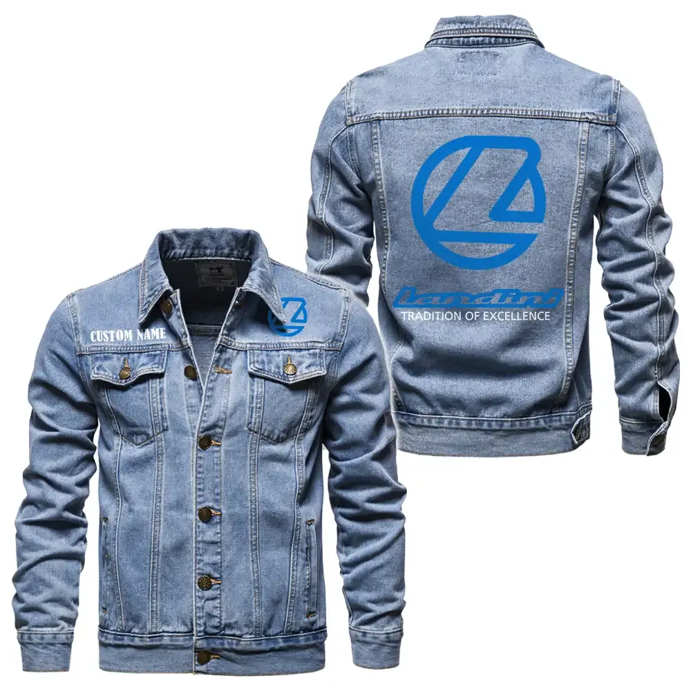 landini jeansjacke fr auto fans vintage stil mit wunschname personalisierbar car1901132177 hellblau tzmel