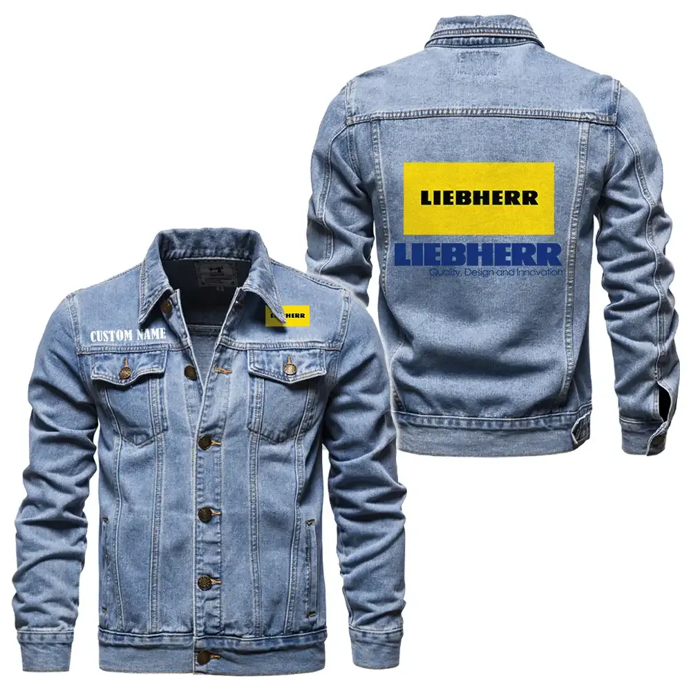 liebherr jeansjacke fr auto fans vintage stil mit wunschname personalisierbar car1901132180 hellblau c5mzs