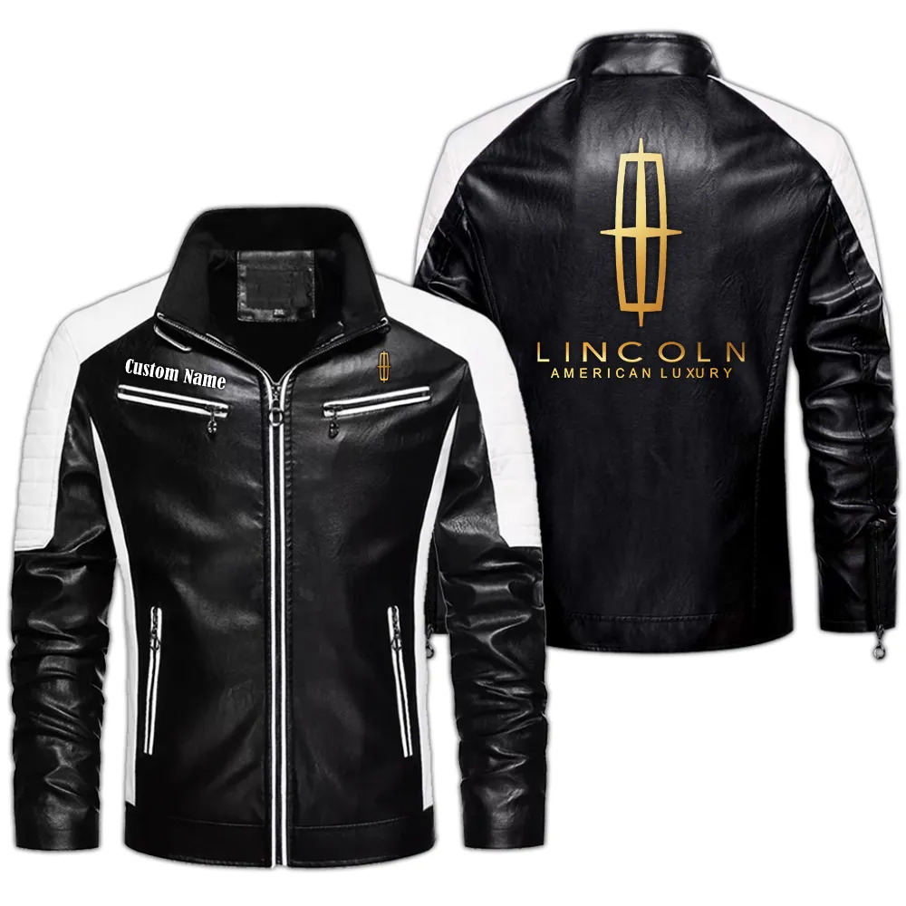 lincoln custom herren lederjacke fr autoliebhaber perfektes geschenk mit namen car0401022206 schwarz yfhol