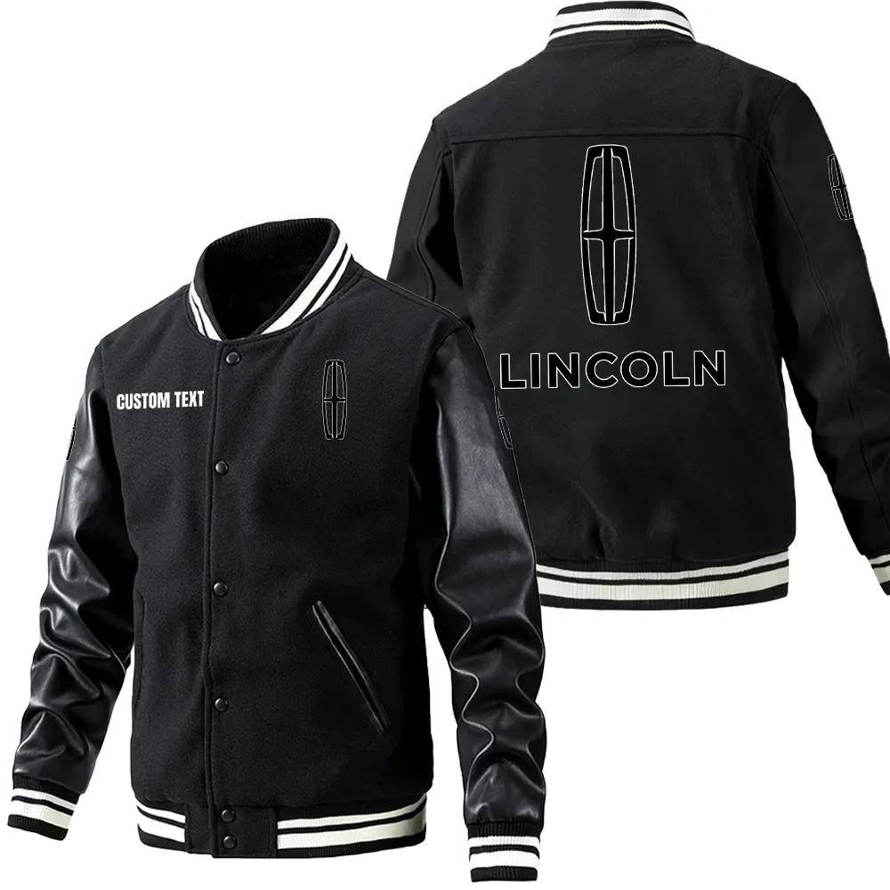 lincoln leder baseballjacke fr auto fans rmel mit all over print personalisierbar mit wunschname car1801112137 schwarz gwp5k