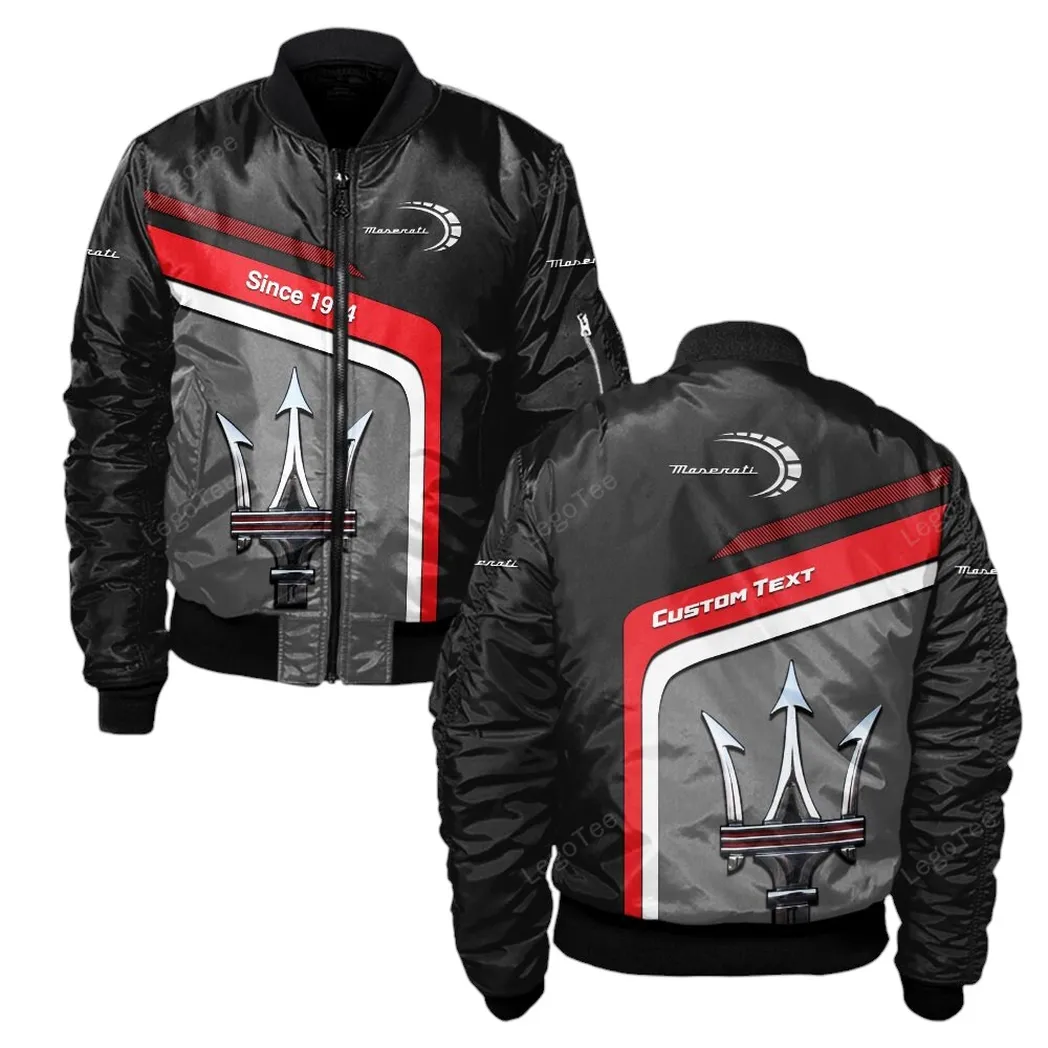 Maserati Bomberjacke für Sportwagen-Fans, All Over Print Geschenk für Auto-Enthusiasten Maserati Fans CAR11103032546