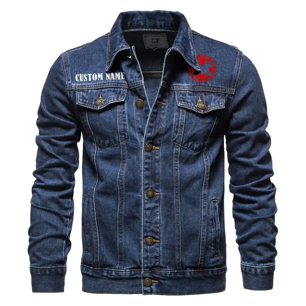 Matchless Jeansjacke für Auto-Fans – Vintage-Stil mit Wunschname personalisierbar CAR1901132188 - Dunkelblau