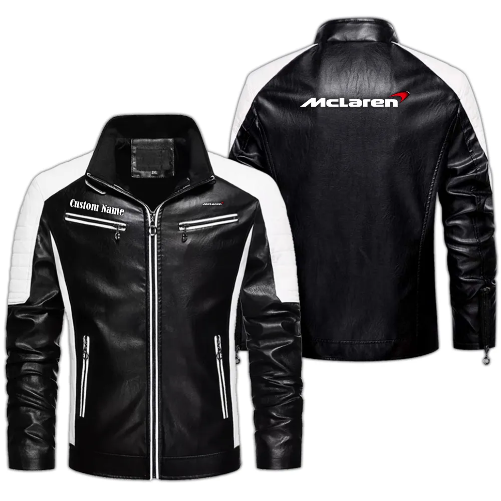 mclaren custom herren lederjacke fr autoliebhaber perfektes geschenk mit namen car0401022217 schwarz hjehg