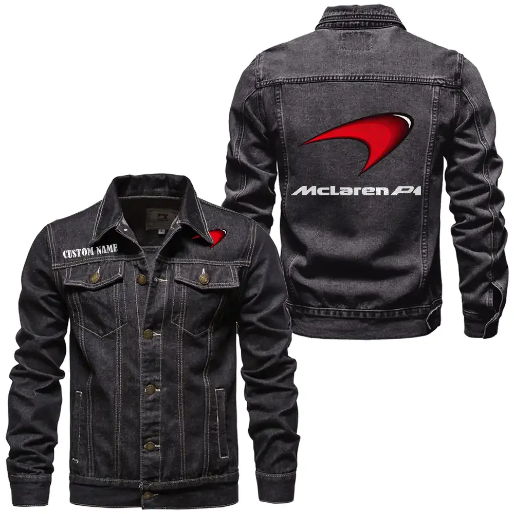 mclaren jeansjacke fr auto fans vintage stil mit wunschname personalisierbar car1901132194 schwarz