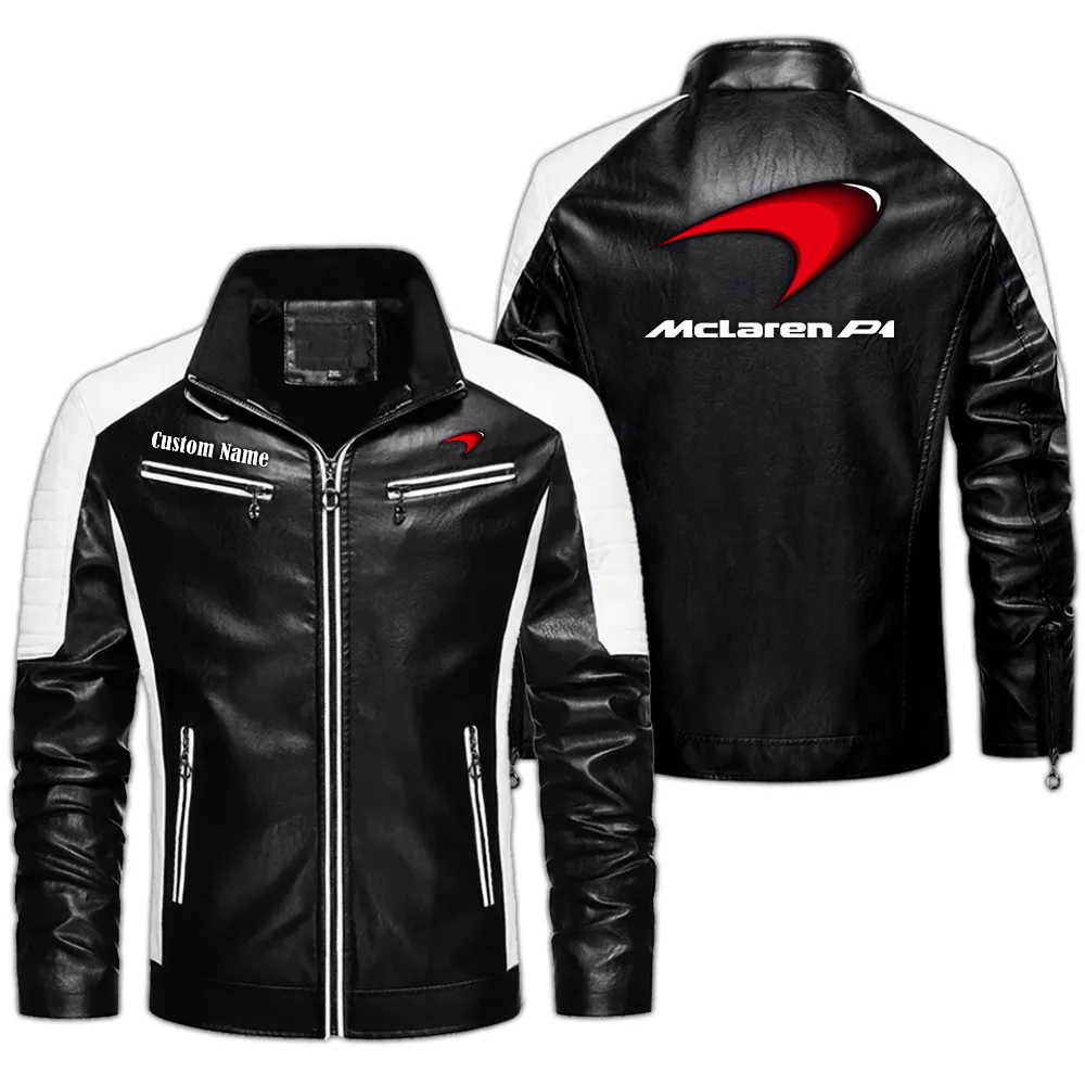 mclaren p1 custom herren lederjacke fr autoliebhaber perfektes geschenk mit namen car0401022220 schwarz 7lsyl