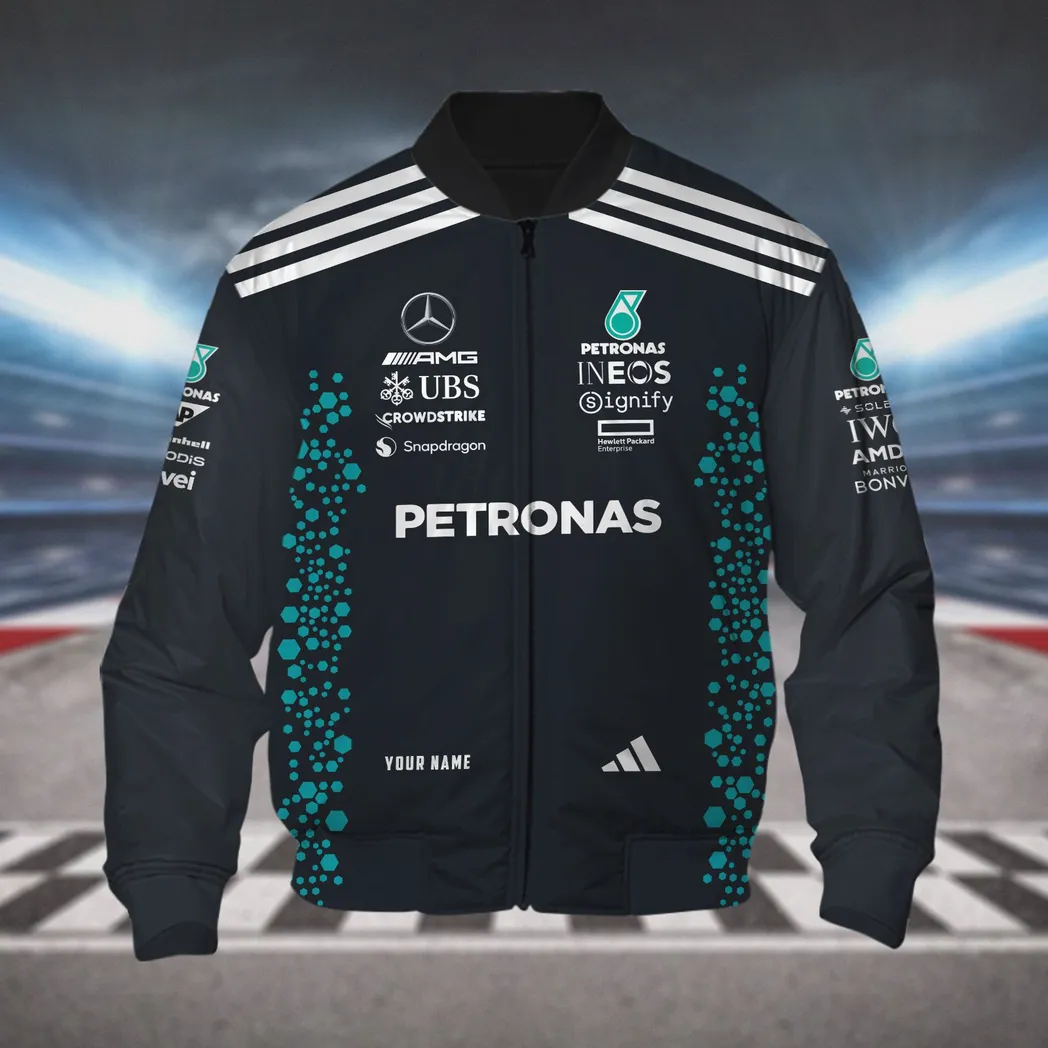 mercedes amg petronas f1 personalisierte bomberjacke fr auto liebhaber vintage 3d print namensdruck car418050925667 bfplz