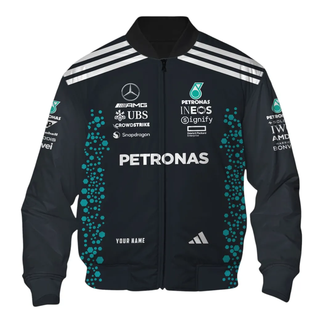 mercedes amg petronas f1 personalisierte bomberjacke fr auto liebhaber vintage 3d print namensdruck car418050925667 lm8cm