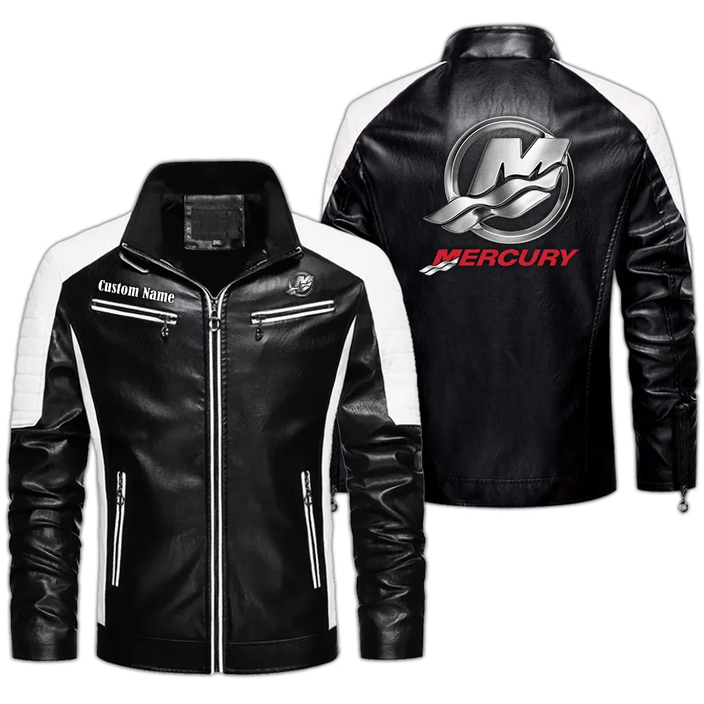 mercury marine custom herren lederjacke fr autoliebhaber perfektes geschenk mit namen car0401022224 schwarz 7k4fg
