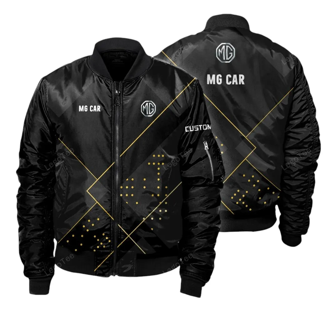 MG Bomberjacke für Sportwagen-Fans, All Over Print Geschenk für Auto-Enthusiasten MG Lovers, Gift Fot Him, Husband, Boyfriend CAR11403032550