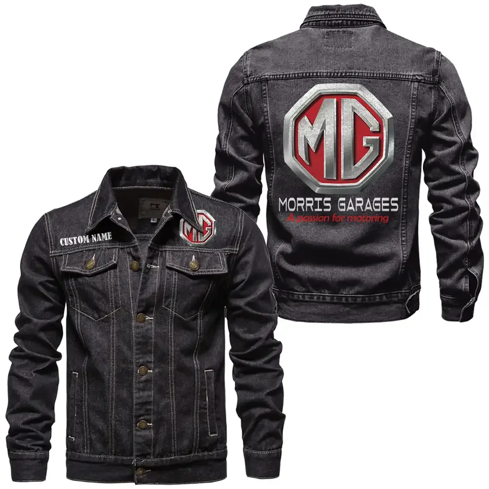mg cars jeansjacke fr auto fans vintage stil mit wunschname personalisierbar car1901132199 schwarz rc2fn