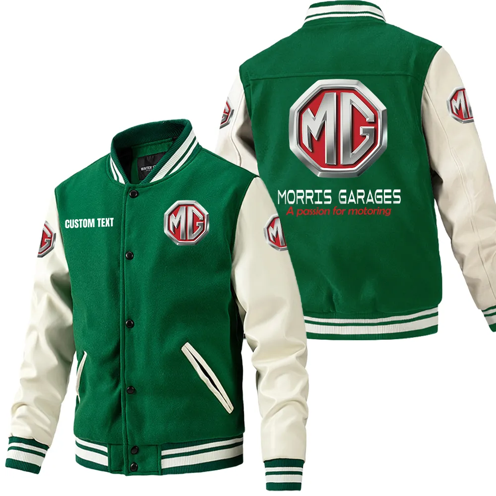 mg cars leder baseballjacke fr auto fans rmel mit all over print personalisierbar mit wunschname car1801112152 grn rlmyi