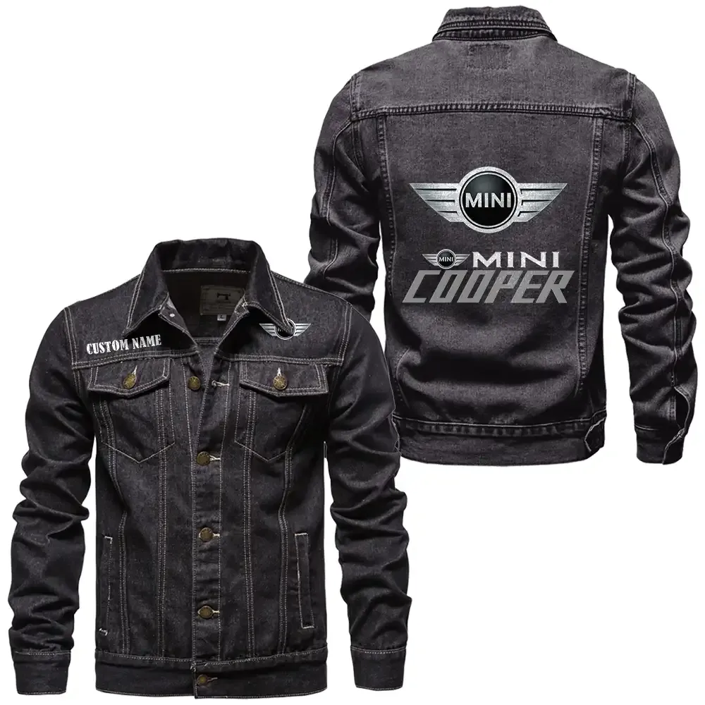 mini jeansjacke fr auto fans vintage stil mit wunschname personalisierbar car1901132201 schwarz 2md0z