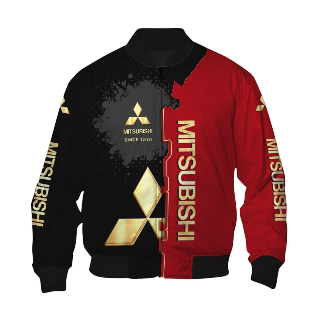 Mitsubishi Bomberjacke für Sportwagen-Fans, All Over Print Geschenk für Auto-Enthusiasten Mitsubishi Fans CAR44021725065-6