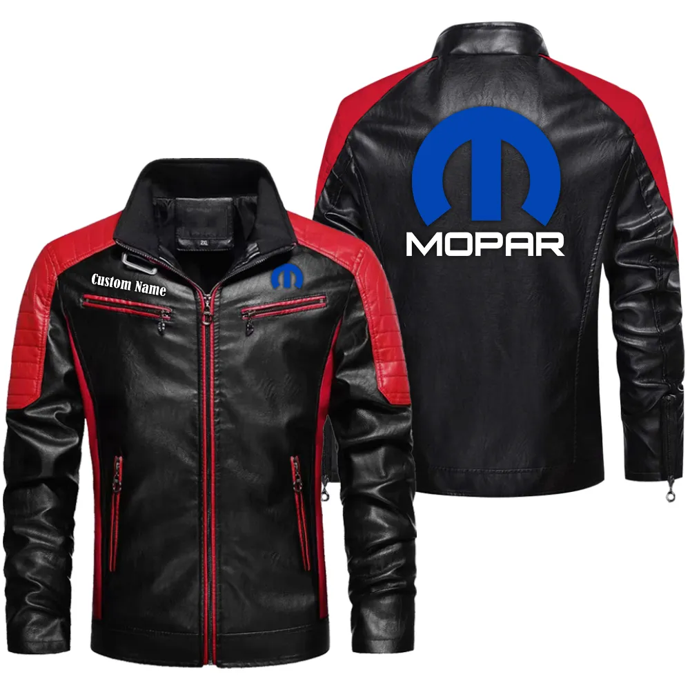 mopar custom herren lederjacke fr autoliebhaber perfektes geschenk mit namen car0401022237 rot ruv9h