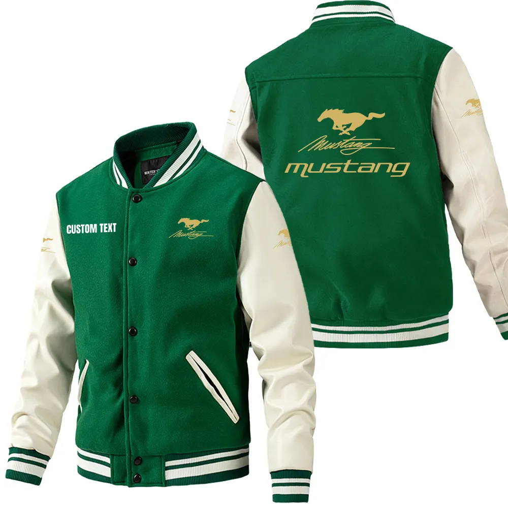 mustang racing leder baseballjacke fr auto fans rmel mit all over print personalisierbar mit wunschname car1801112159 grn iduwb