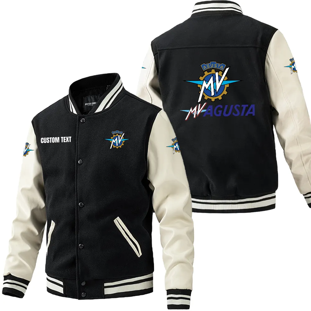 mv agusta leder baseballjacke fr auto fans rmel mit all over print personalisierbar mit wunschname car1801112160 schwarz wei pn9en