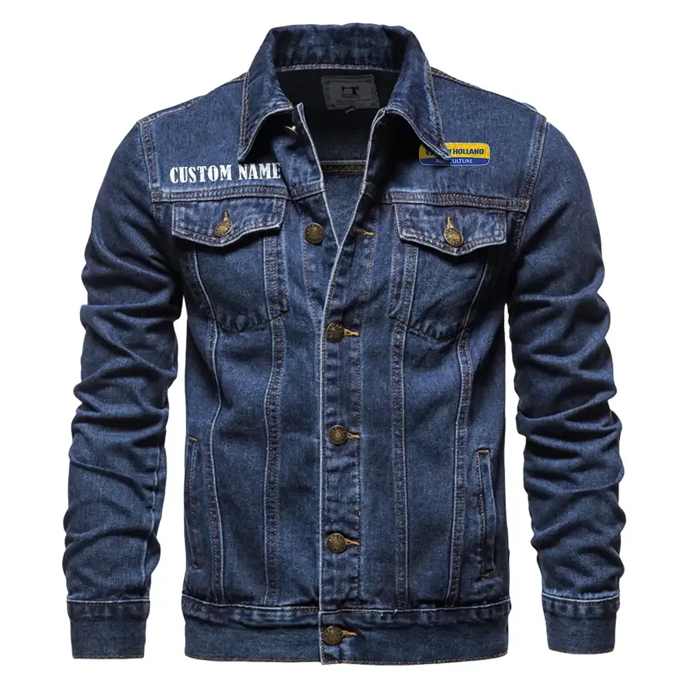 new holland agriculture jeansjacke fr auto fans vintage stil mit wunschname personalisierbar car1901132210 dunkelblau 4mzhu