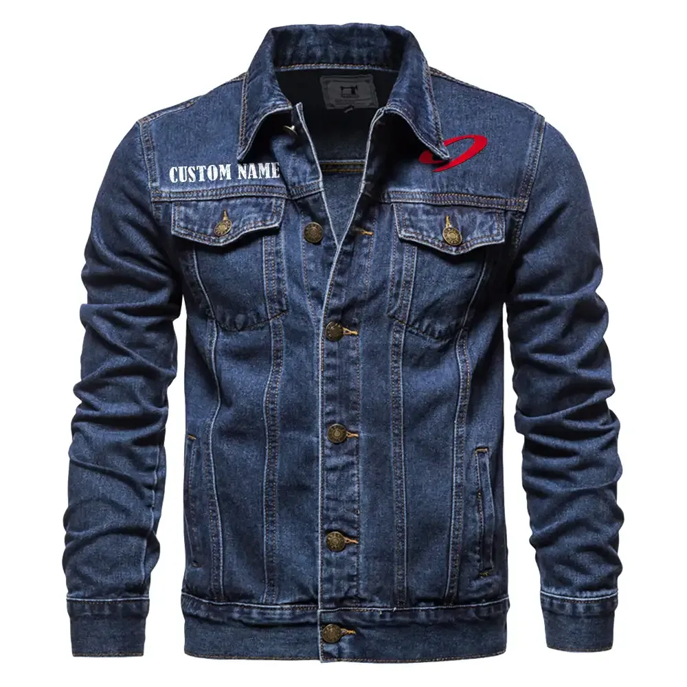 Niner Bikes Jeansjacke für Auto-Fans – Vintage-Stil mit Wunschname personalisierbar CAR1901132211 - Dunkelblau