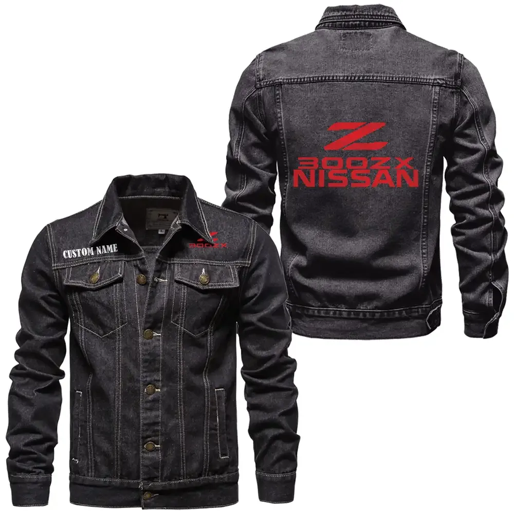 nissan 300zx jeansjacke fr auto fans vintage stil mit wunschname personalisierbar car1901132213 schwarz kqsym