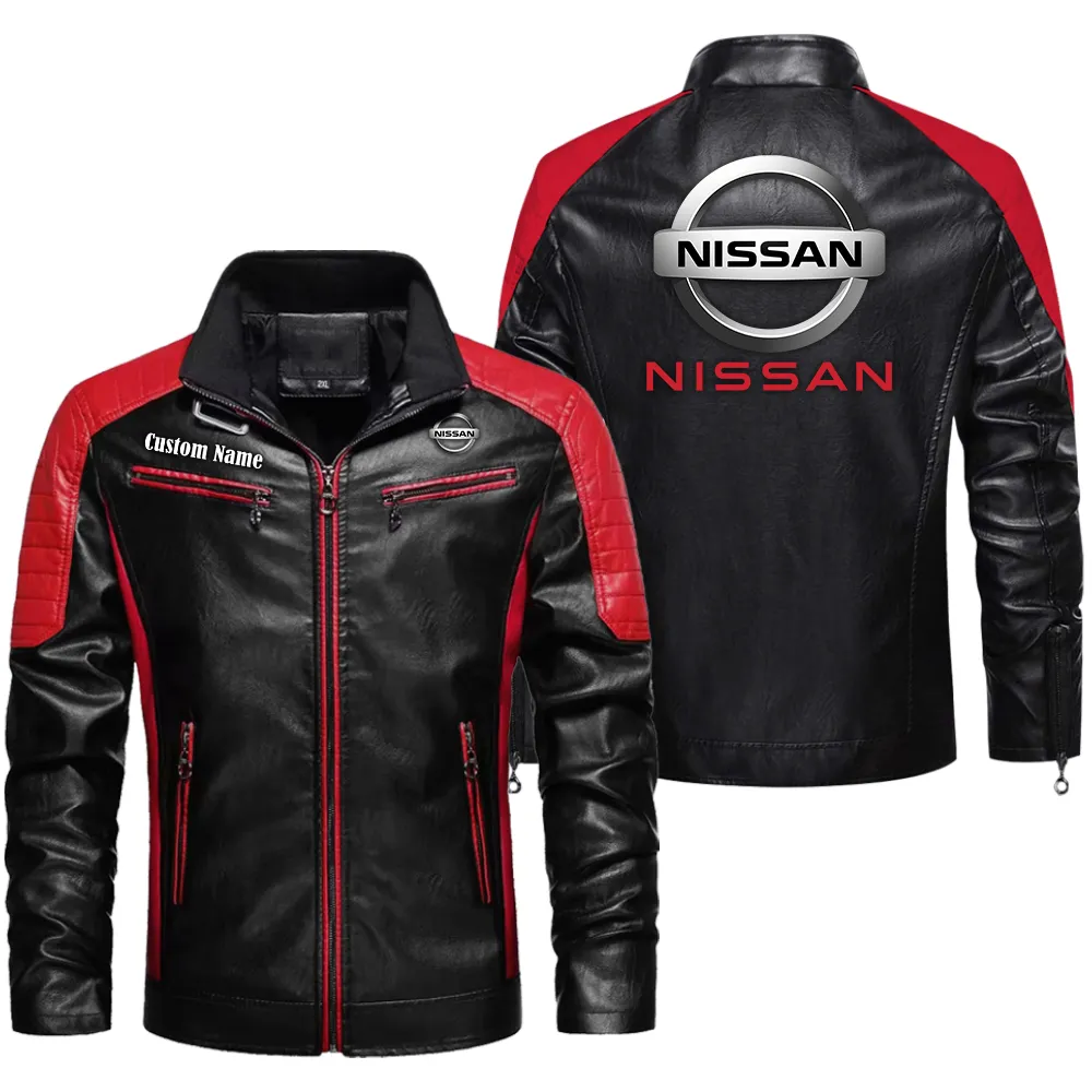 nissan 350z custom herren lederjacke fr autoliebhaber perfektes geschenk mit namen car0401022252 rot rzyq5