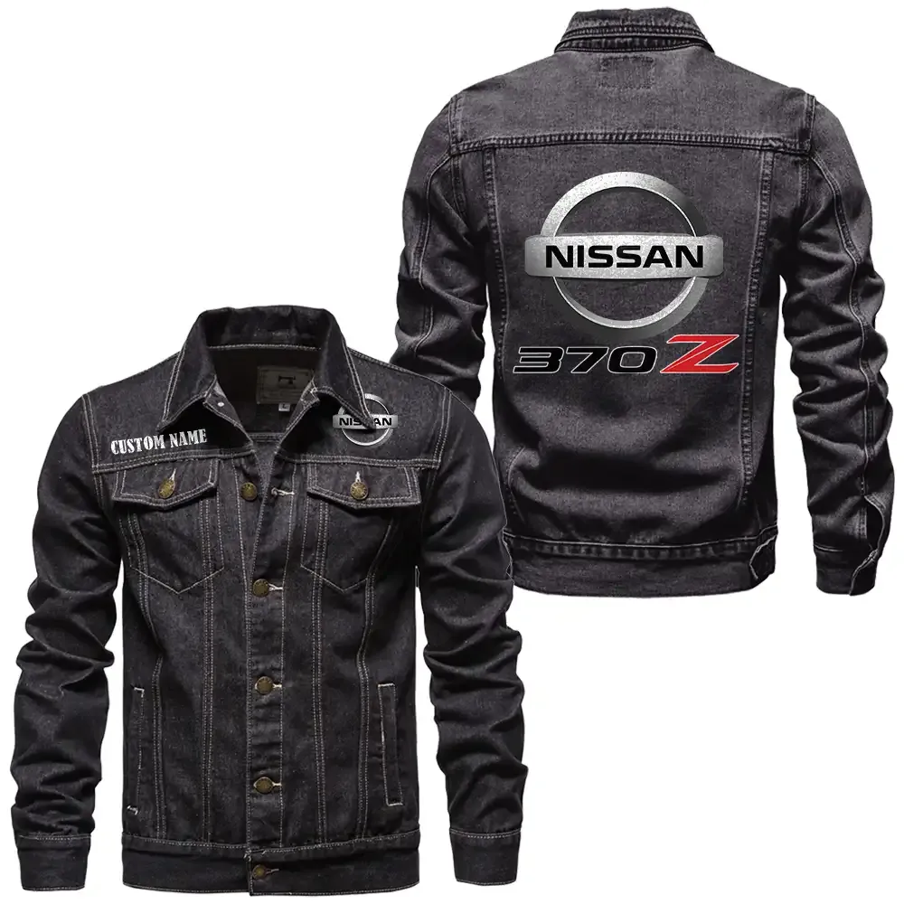 nissan 370z jeansjacke fr auto fans vintage stil mit wunschname personalisierbar car1901132215 schwarz fvfdh