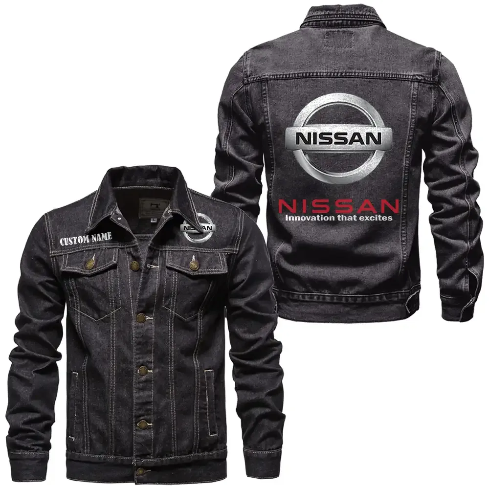 nissan jeansjacke fr auto fans vintage stil mit wunschname personalisierbar car1901132216 schwarz qqgid