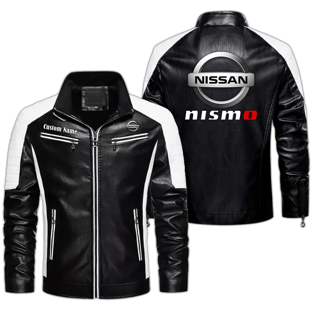 nissan nismo custom herren lederjacke fr autoliebhaber perfektes geschenk mit namen car0401022255 schwarz pgdap