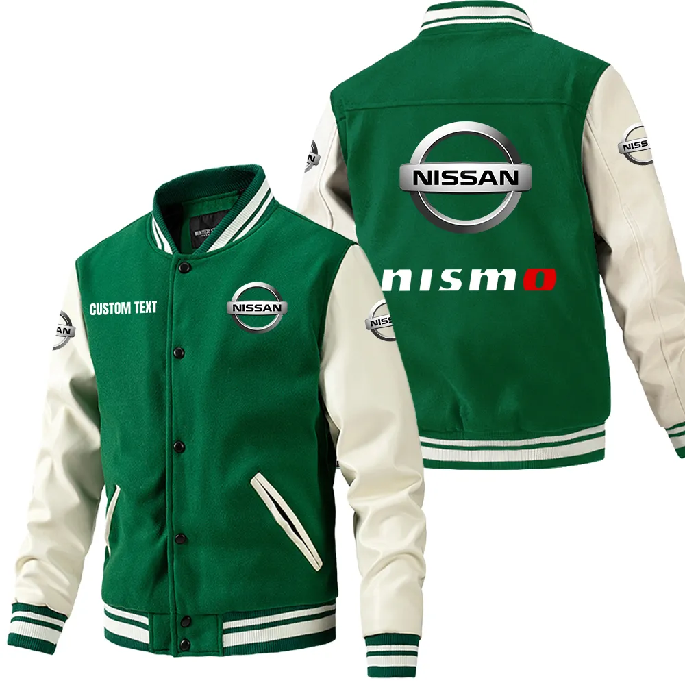 nissan nismo leder baseballjacke fr auto fans rmel mit all over print personalisierbar mit wunschname car1801112168 grn gzbo7