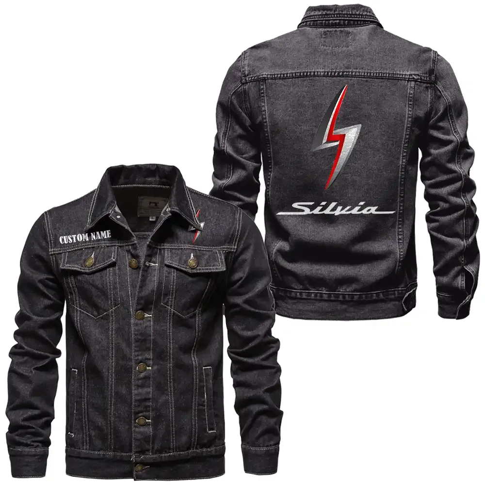 nissan s14 jeansjacke fr auto fans vintage stil mit wunschname personalisierbar car1901132223 schwarz v6erd