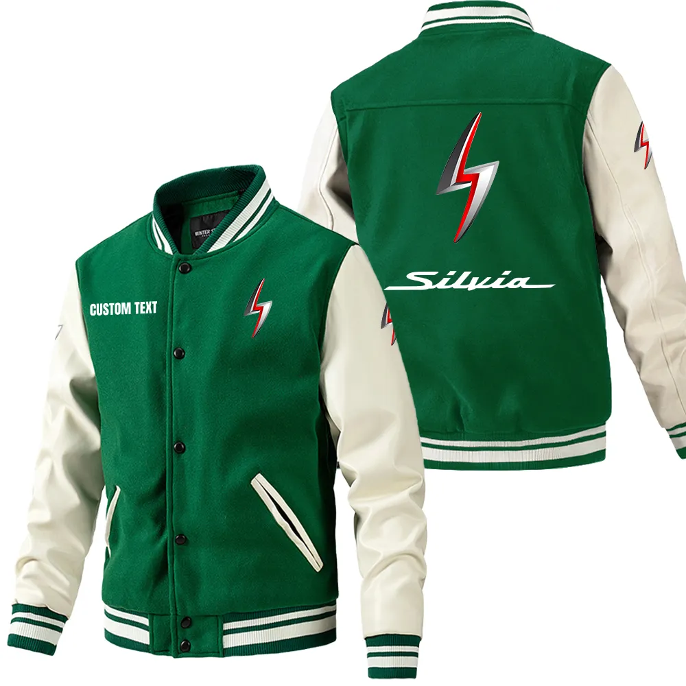 nissan s14 leder baseballjacke fr auto fans rmel mit all over print personalisierbar mit wunschname car1801112172 grn uusya