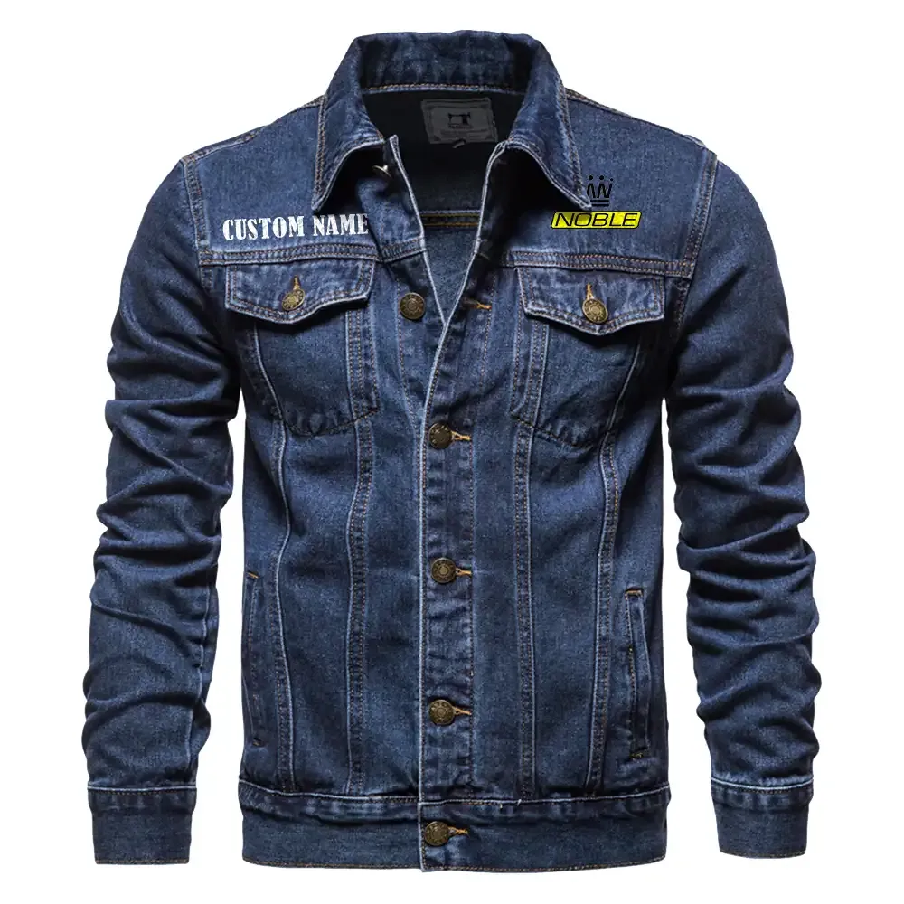 Noble Jeansjacke für Auto-Fans – Vintage-Stil mit Wunschname personalisierbar CAR1901132226 - Dunkelblau