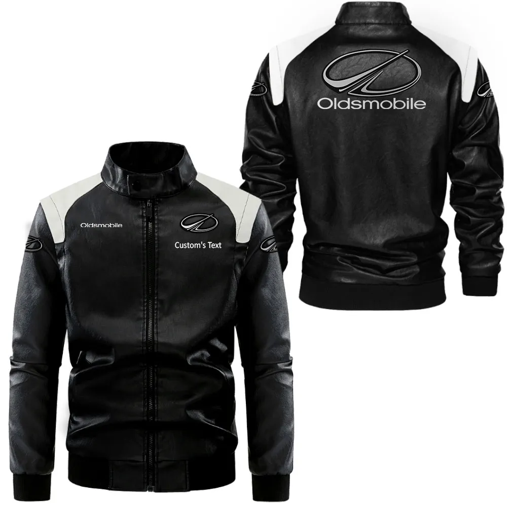 oldsmobile lederjacke in schwarz wei fr auto fans allover print personalisierbar mit wunschname car0801062278 qhhgj