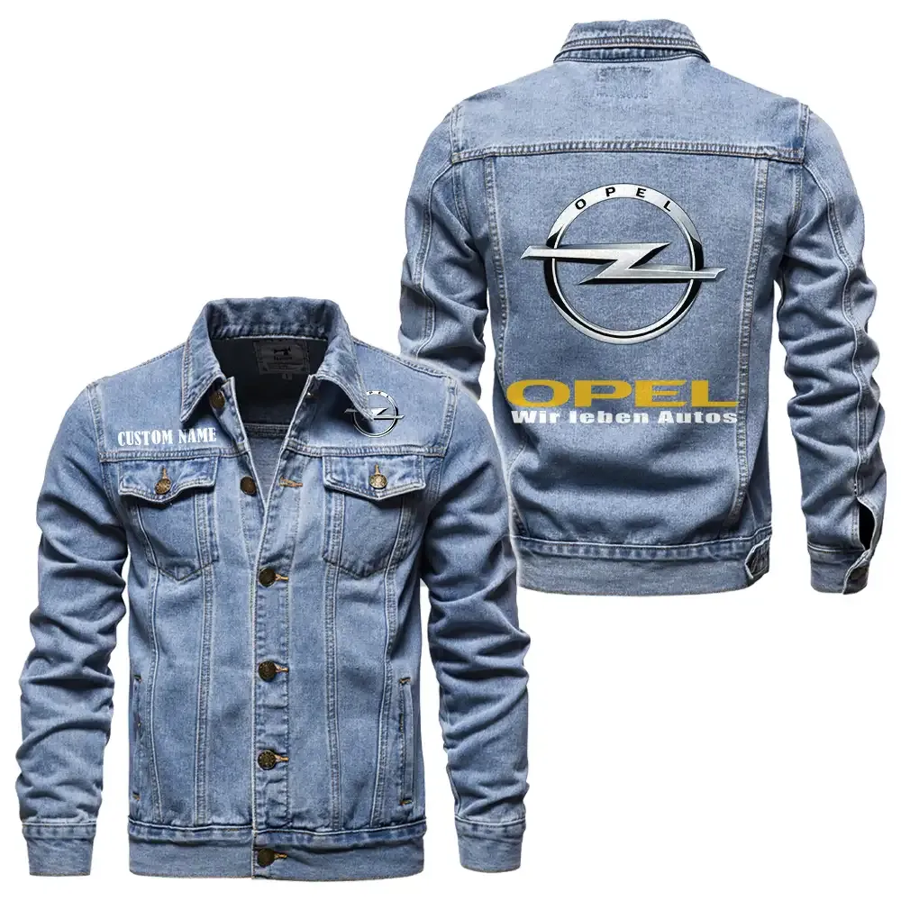 opel jeansjacke fr auto fans vintage stil mit wunschname personalisierbar car1901132232 hellblau