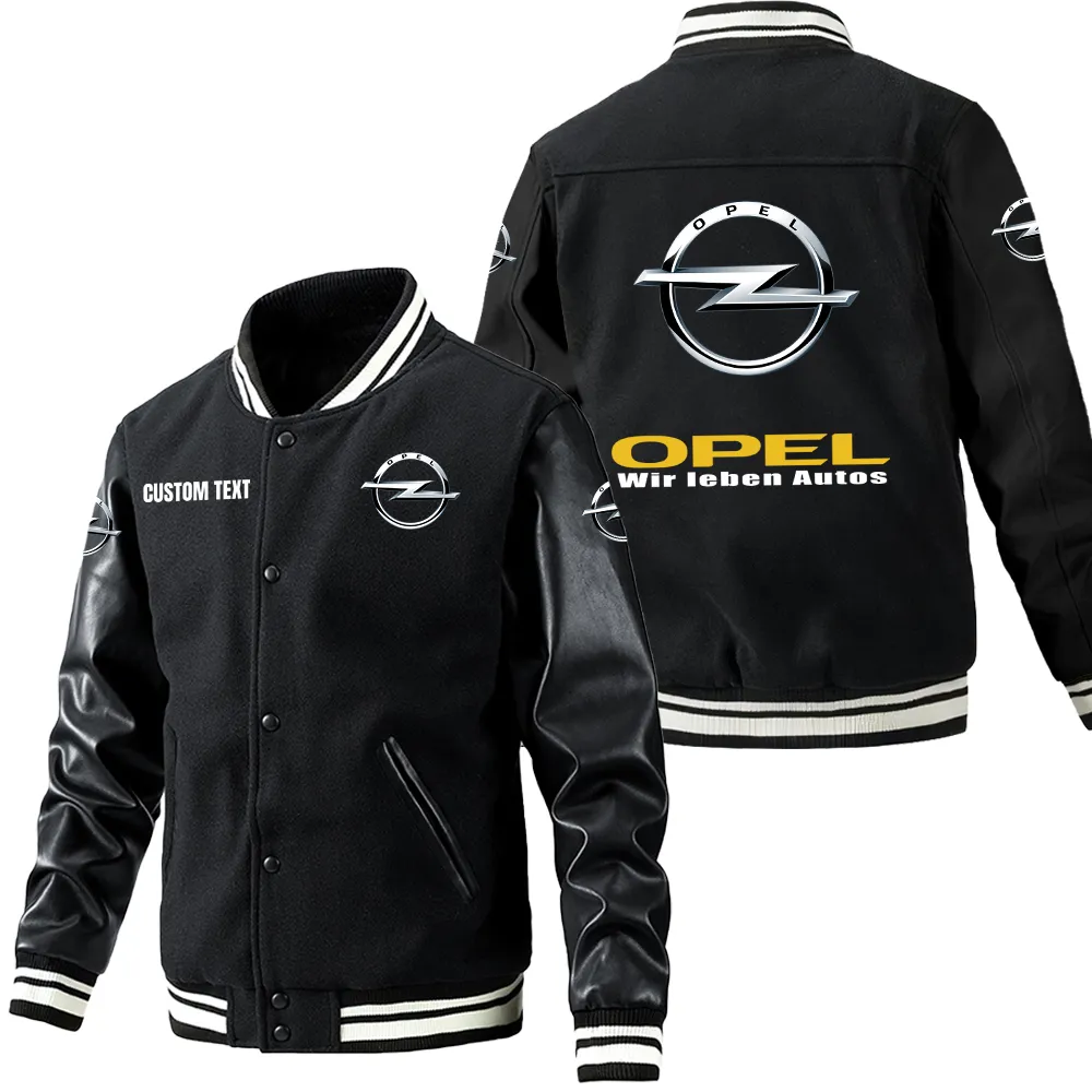 opel leder baseballjacke fr auto fans rmel mit all over print personalisierbar mit wunschname car1801112180 schwarz fs4jq