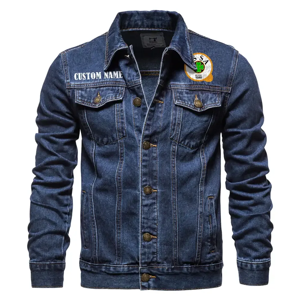 ossa Jeansjacke für Auto-Fans – Vintage-Stil mit Wunschname personalisierbar CAR1901132233 - Dunkelblau