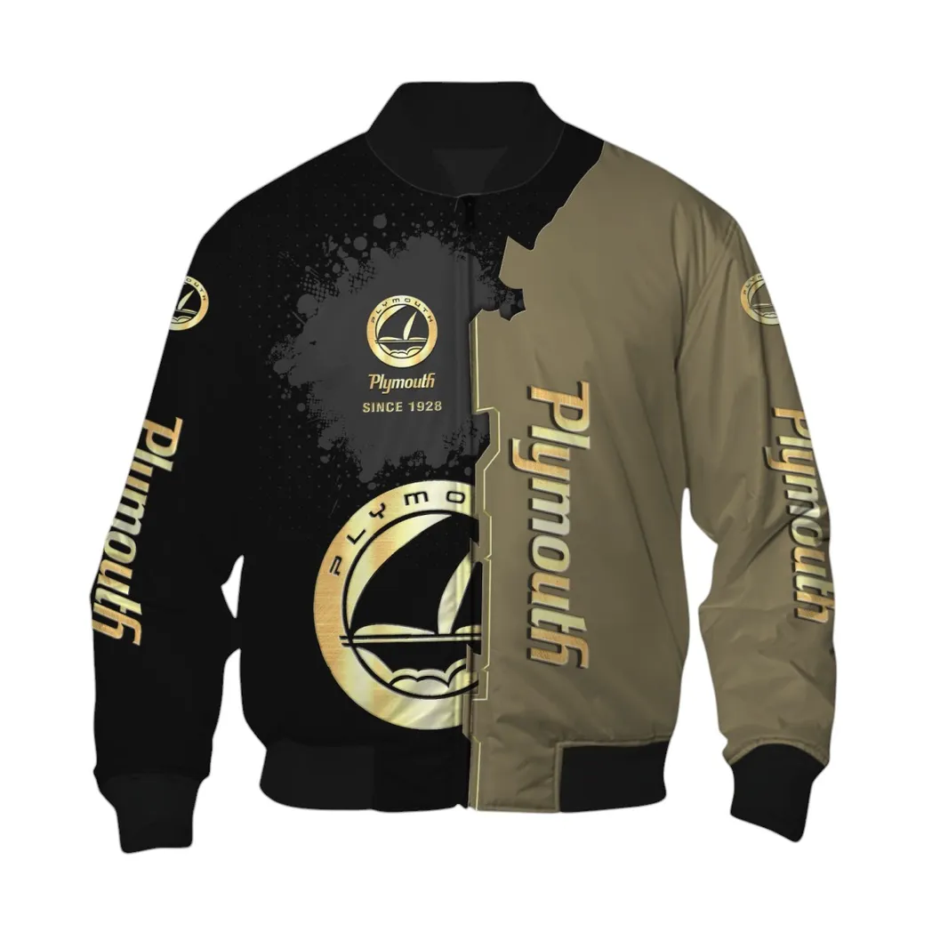 Plymouth Bomberjacke für Sportwagen-Fans, All Over Print Geschenk für Auto-Enthusiasten Plymouth Fans CAR44021725072-6