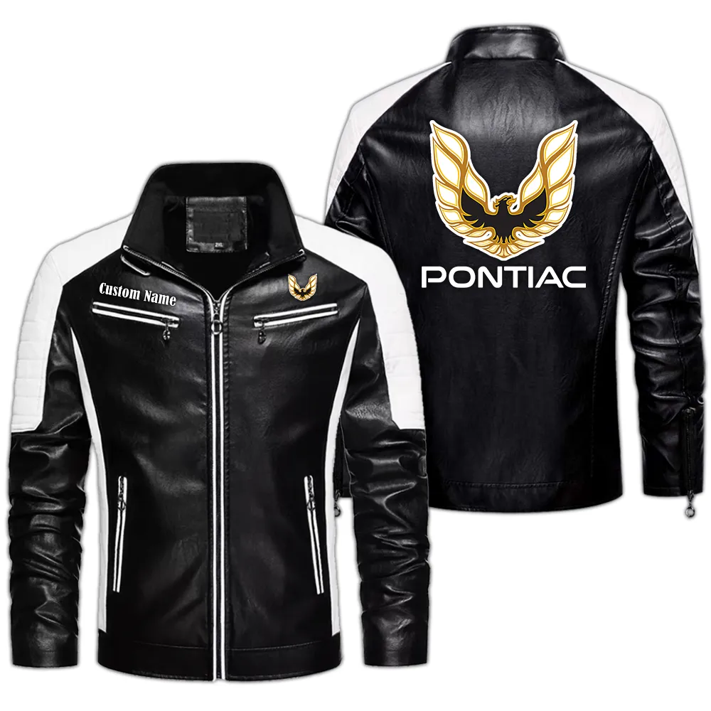 pontiac custom herren lederjacke fr autoliebhaber perfektes geschenk mit namen car0401022272 schwarz b2jic