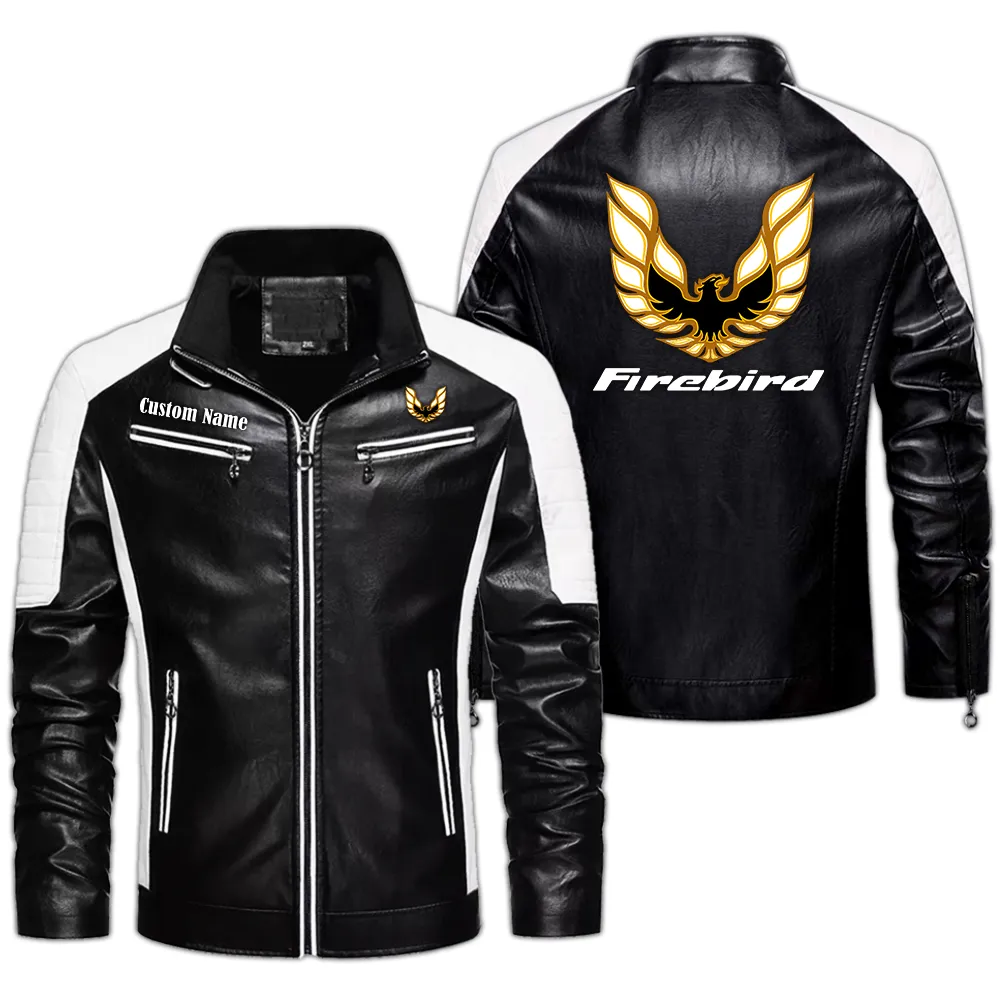 Pontiac Fiero Custom Herren Lederjacke für Autoliebhaber, Perfektes Geschenk mit Namen  CAR0401022275 - Schwarz