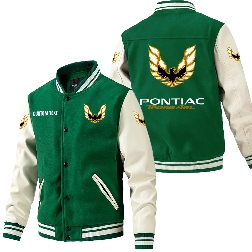 pontiac trans am leder baseballjacke fr auto fans rmel mit all over print personalisierbar mit wunschname car1801112188 grn