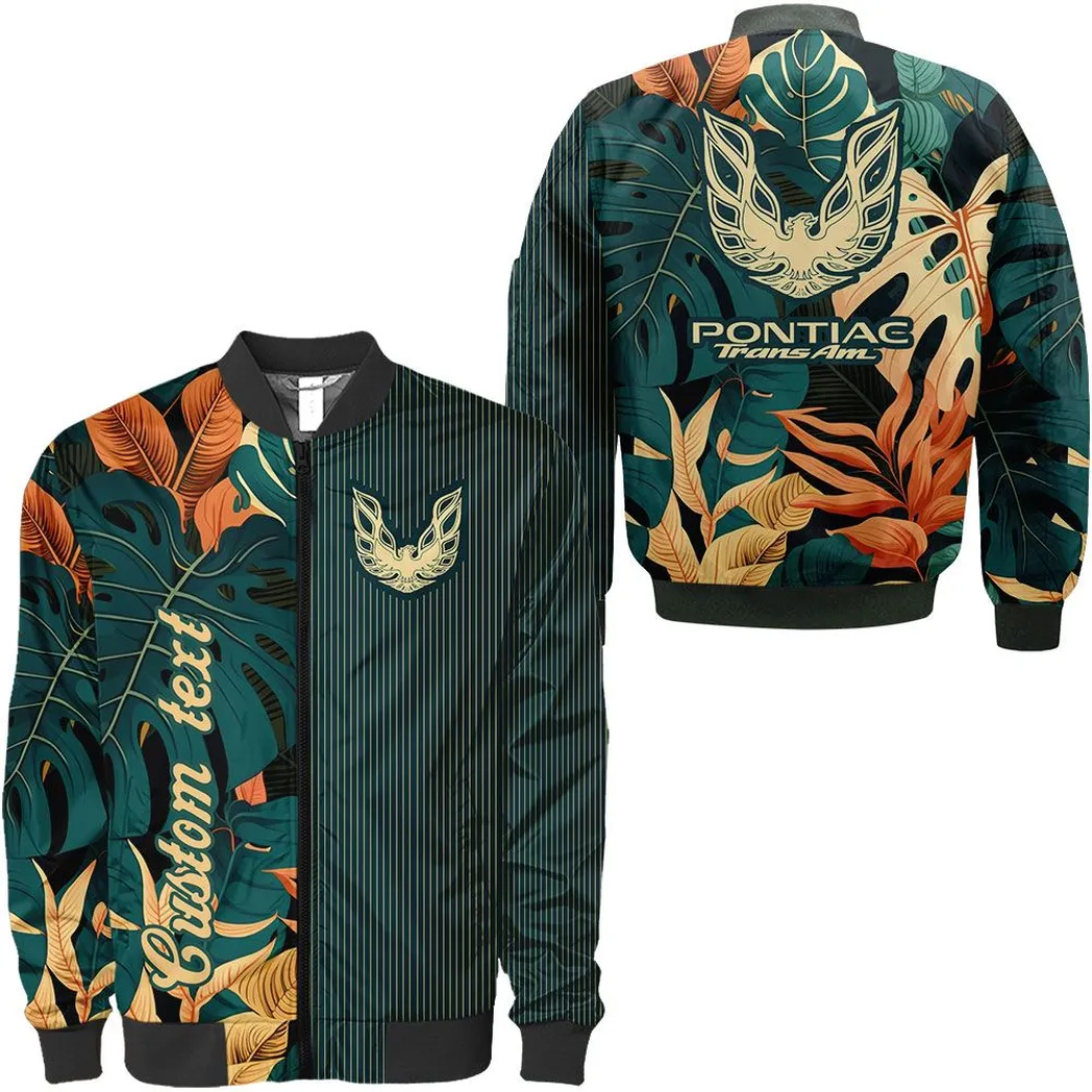 Pontiac Trans Am Personalisierte Bomberjacke für Auto-Liebhaber – Vintage 3D Print & Namensdruck CAR434041725313