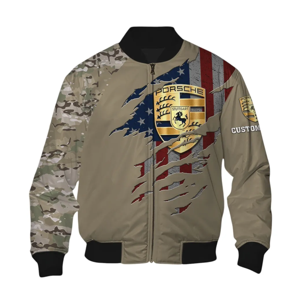 Porsche Bomberjacke für Sportwagen-Fans, All Over Print Geschenk für Auto-Enthusiasten Porsche Fans CAR46021725087-6