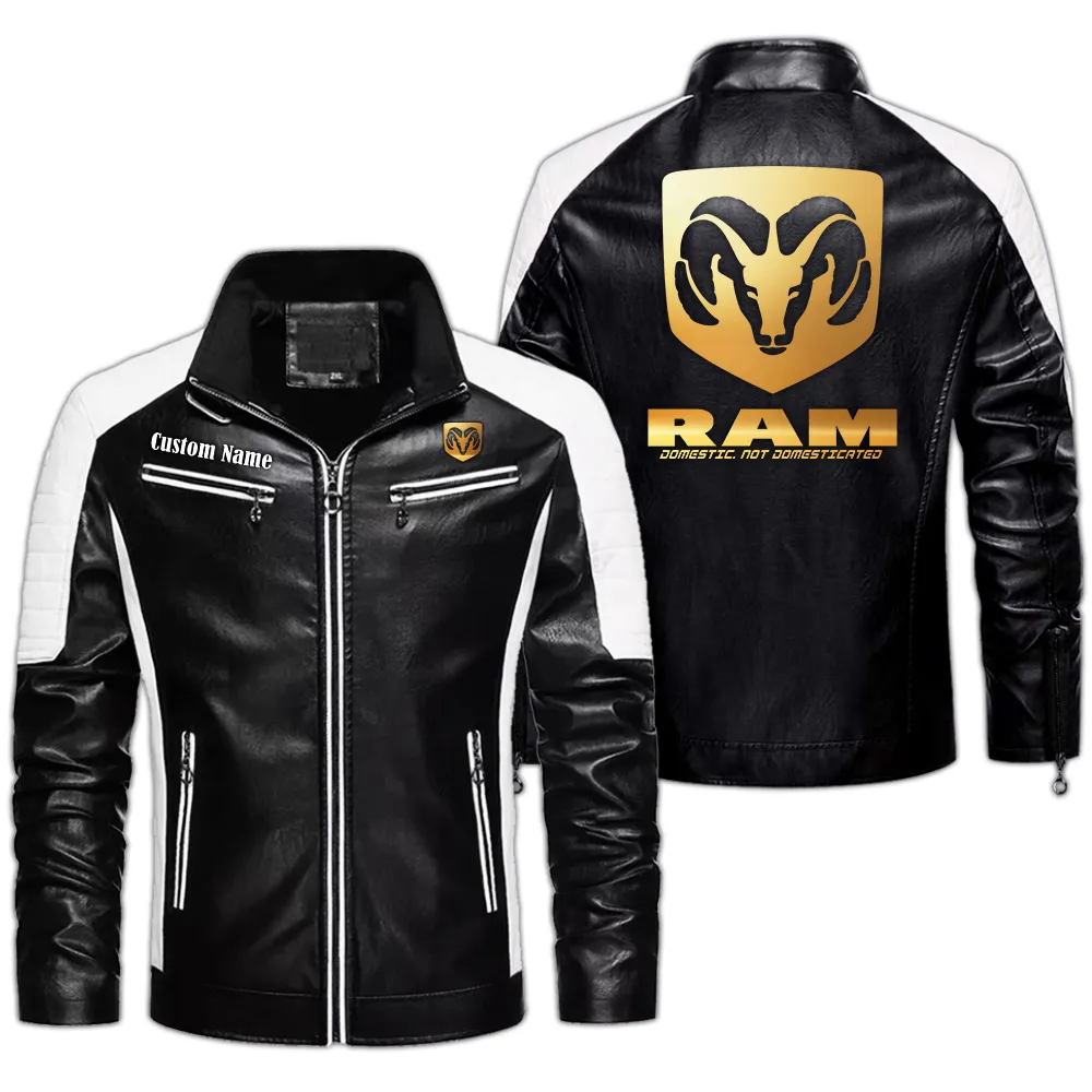 ram custom herren lederjacke fr autoliebhaber perfektes geschenk mit namen car0401022280 schwarz cp8ez