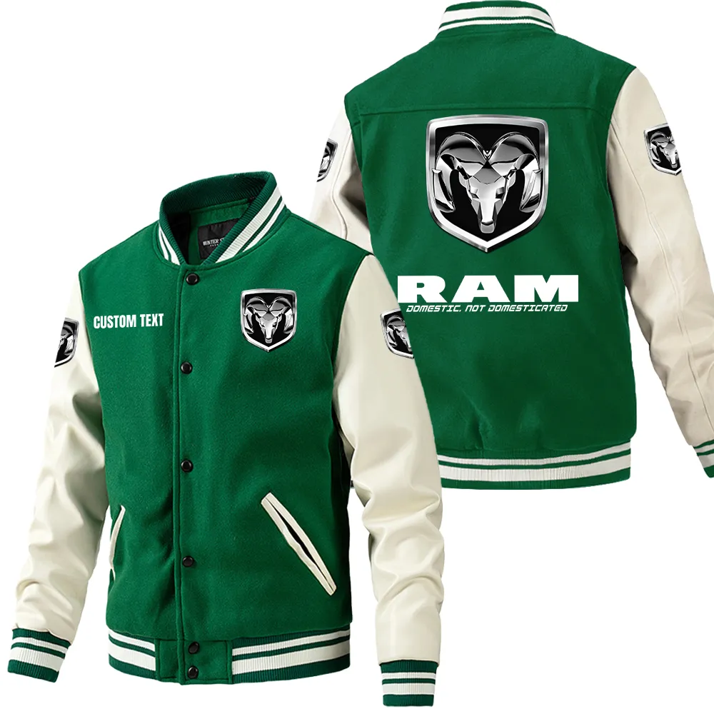 ram leder baseballjacke fr auto fans rmel mit all over print personalisierbar mit wunschname car1801112190 grn u5q2r